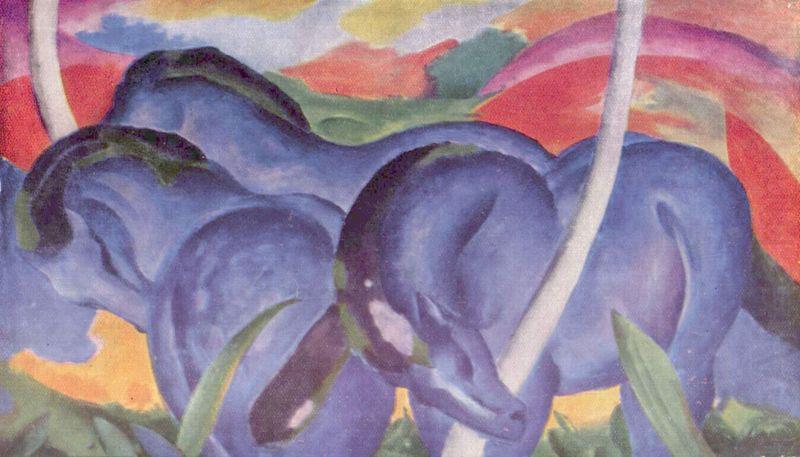 Die groben blauen Pferde, Franz Marc